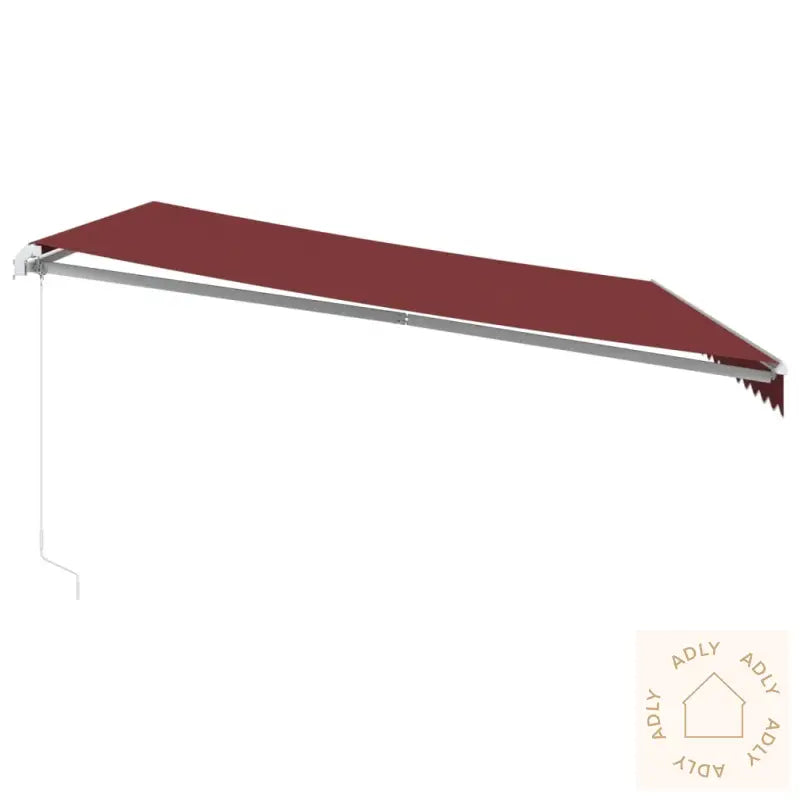 Manuell Uttrekkbar Markise Burgunder 450X350 Cm