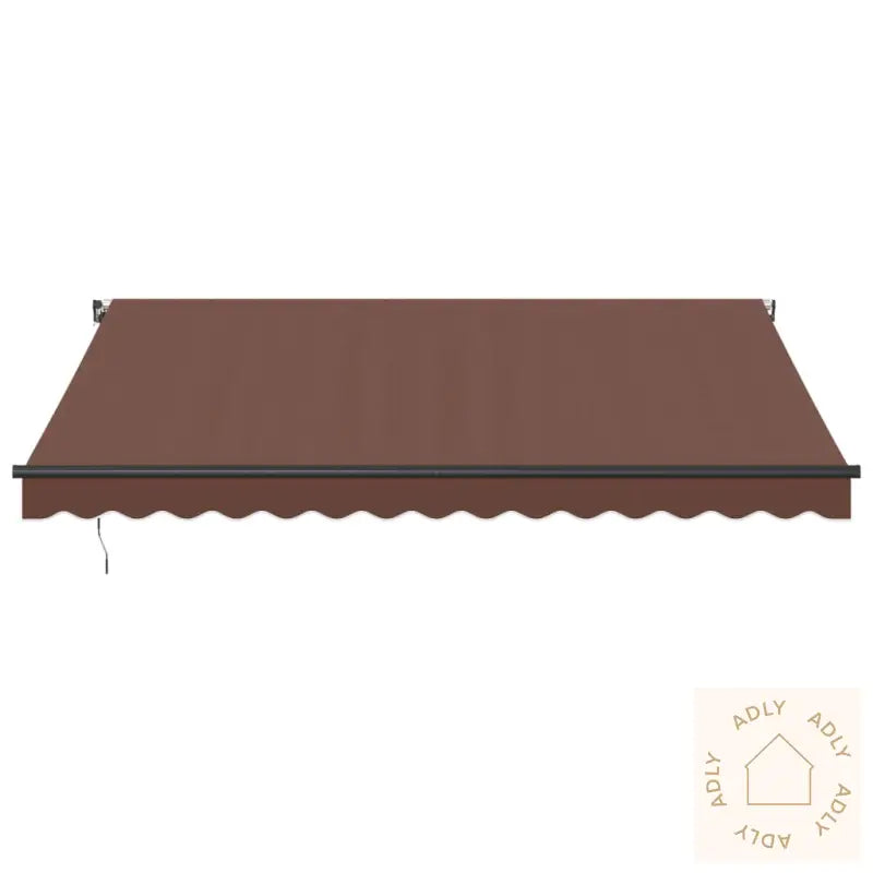 Manuell Uttrekkbar Markise Med Led Brun 400X300 Cm