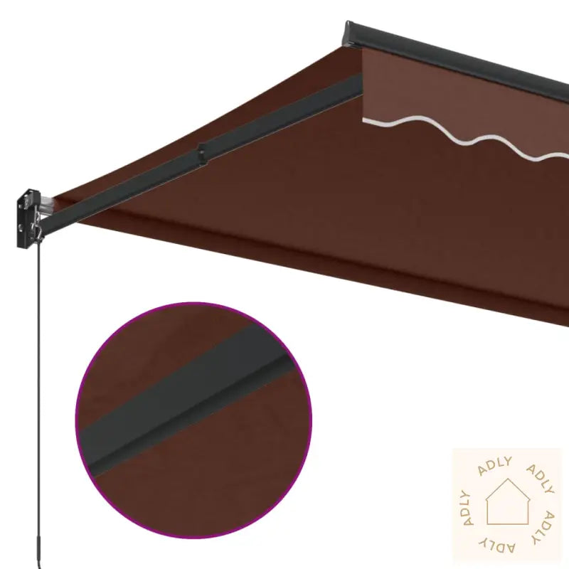 Manuell Uttrekkbar Markise Brun 350X250 Cm