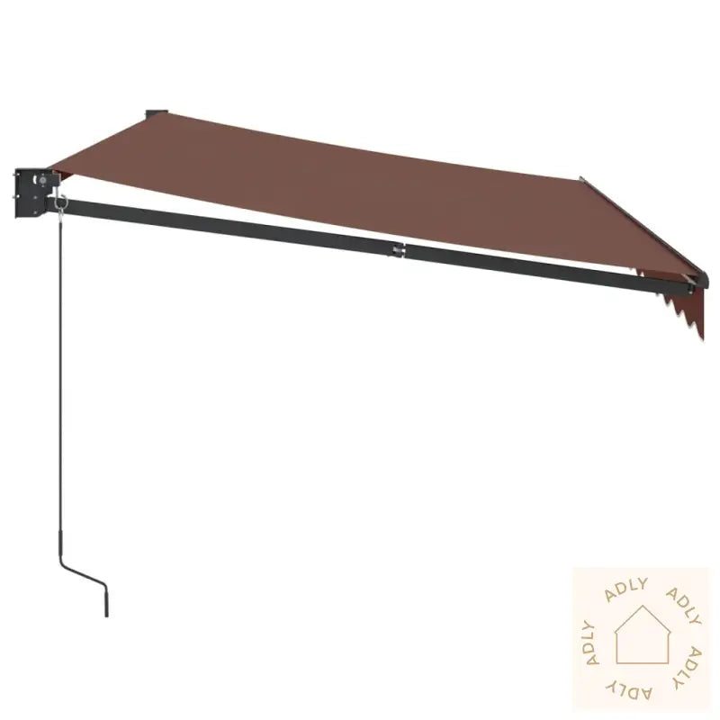 Manuell Uttrekkbar Markise Brun 350X250 Cm
