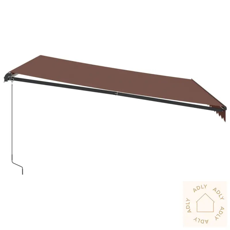 Manuell Uttrekkbar Markise Med Led Brun 400X300 Cm