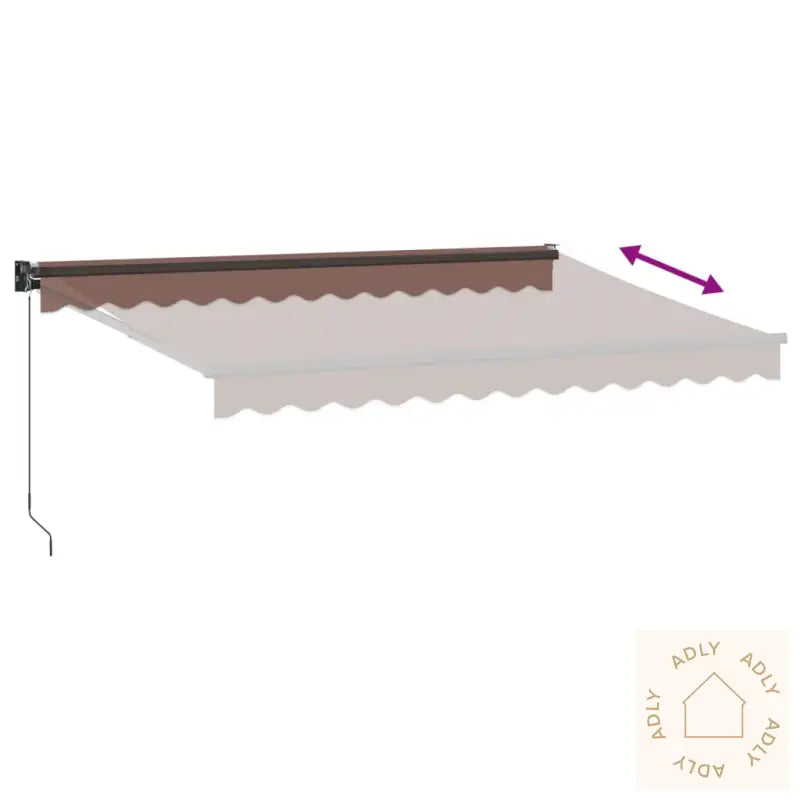 Manuell Uttrekkbar Markise Brun 350X250 Cm