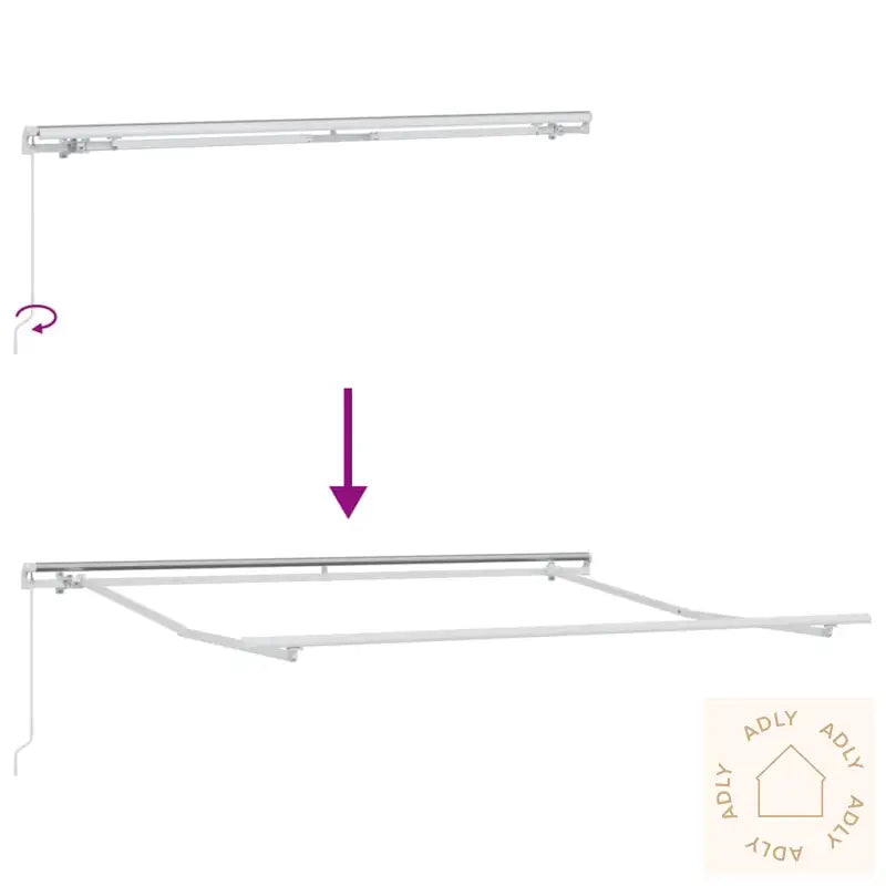 Manuell Uttrekkbar Markise Burgunder 300X250 Cm