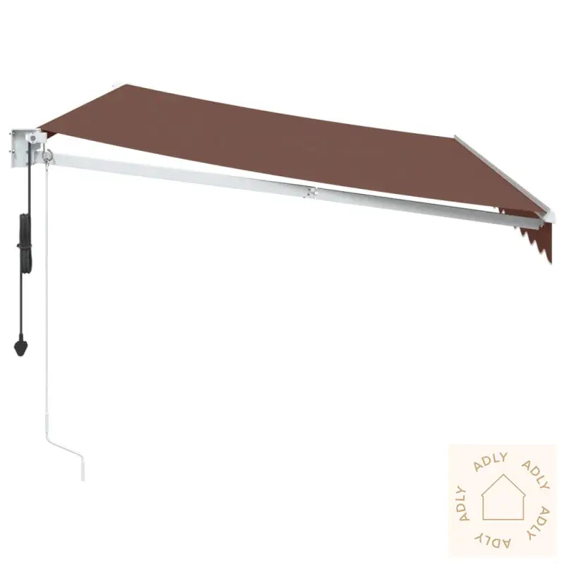 Automatisk Uttrekkbar Markise Brun 350X250 Cm