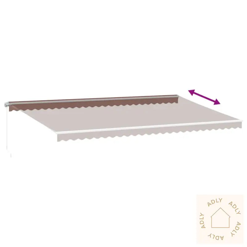 Manuell Uttrekkbar Markise Brun 600X350 Cm