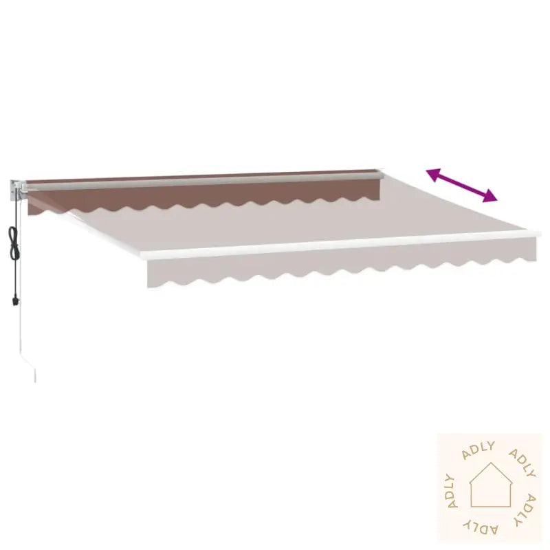 Automatisk Uttrekkbar Markise Brun 350X250 Cm