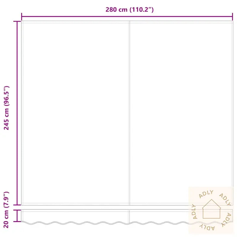 Automatisk Uttrekkbar Markise Med Led Burgunder 300X250 Cm