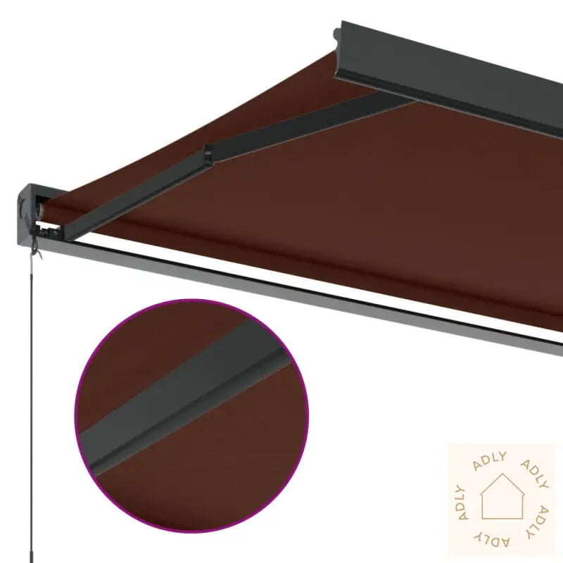 Manuell Uttrekkbar Markise Brun 300X250 Cm