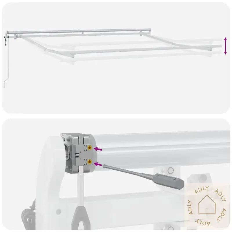 Automatisk Uttrekkbar Markise Med Led Burgunder 300X250 Cm