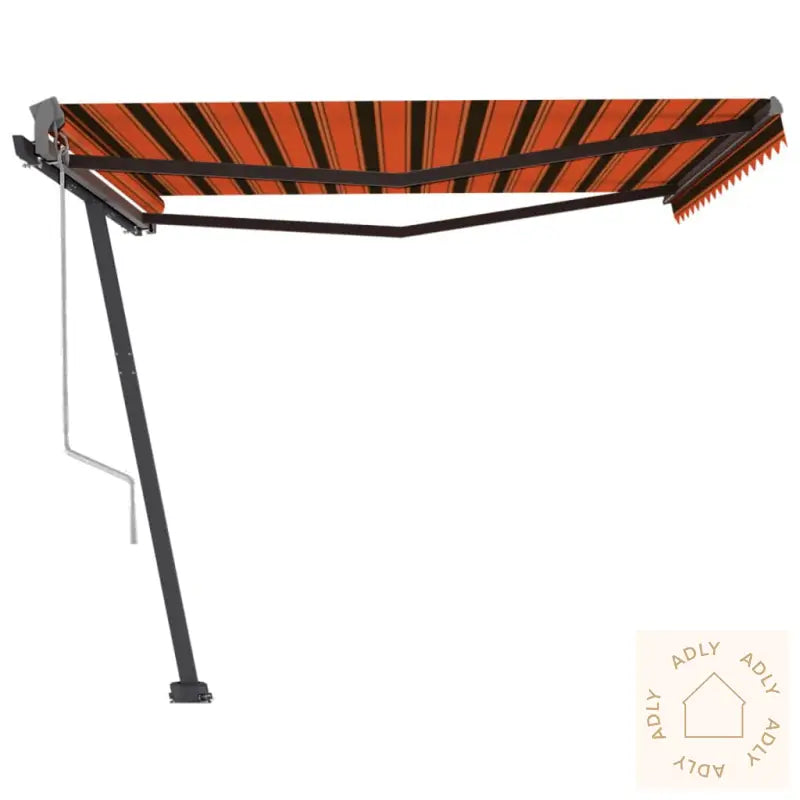 Frittstående Automatisk Markise 400X300 Cm Oransje/Brun