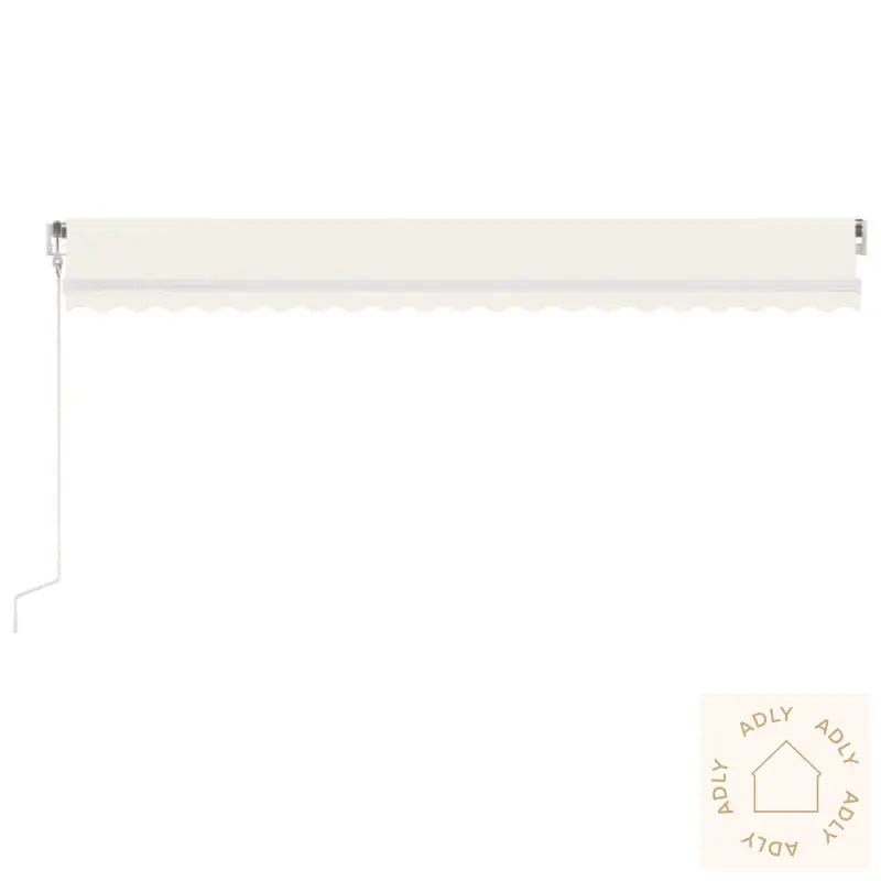 Automatisk Markise Med Vindsensor Og Led 500X350 Cm Kremhvit