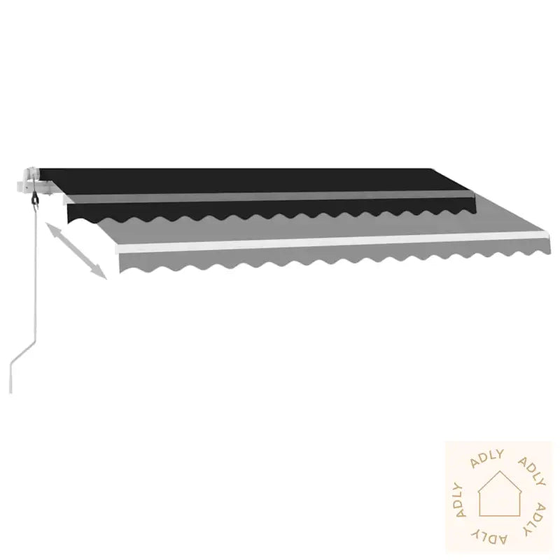 Frittstående Automatisk Markise 450X300 Cm Antrasitt