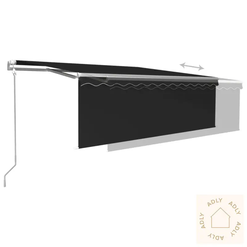 Automatisk Markise Rullegardin Led Vindsensor 4,5X3 M Antrasitt