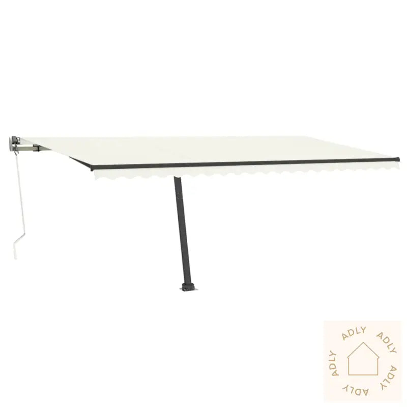 Frittstående Automatisk Markise 500X350 Cm Kremhvit