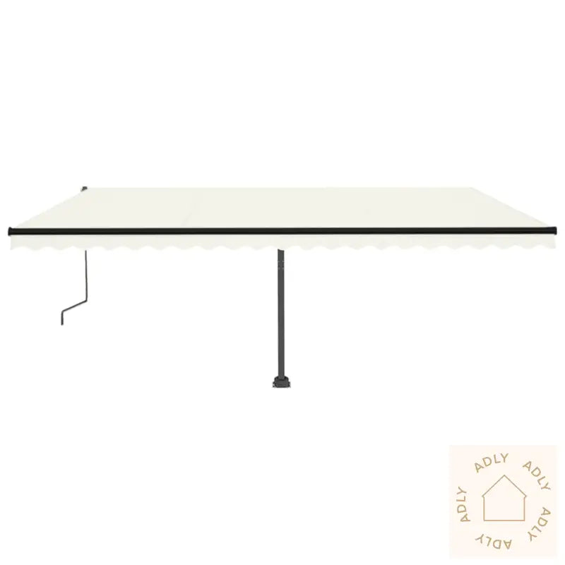 Frittstående Automatisk Markise 500X350 Cm Kremhvit
