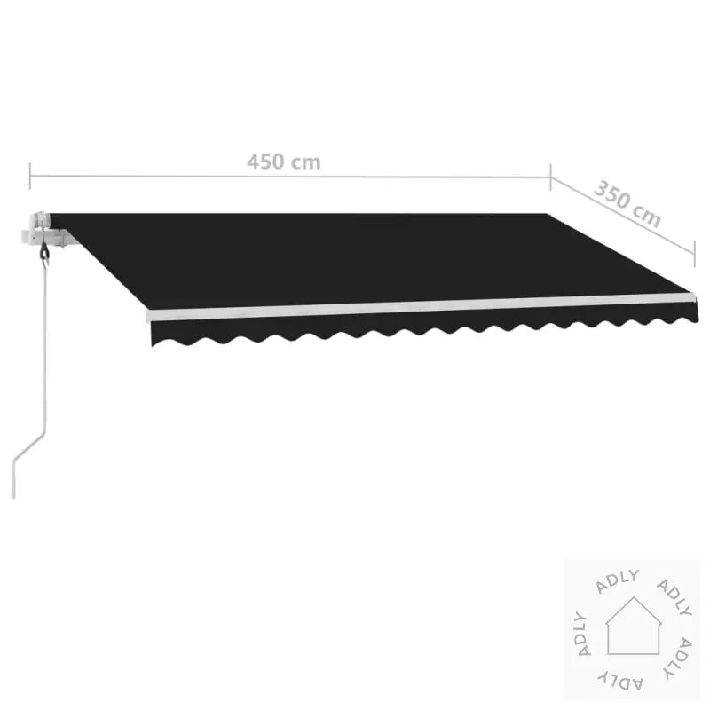 Frittstående Automatisk Markise 450X350 Cm Antrasitt