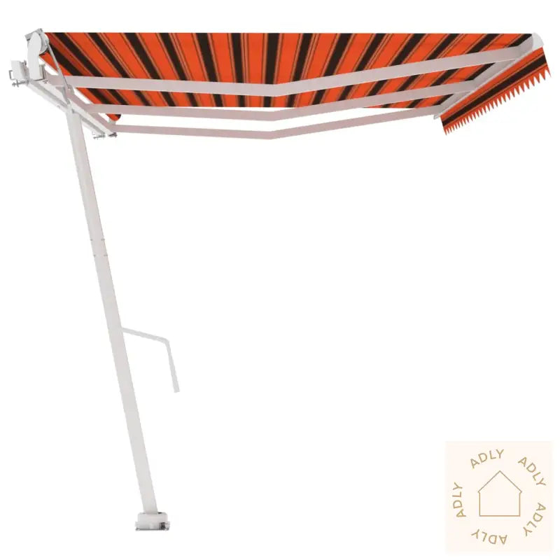 Frittstående Automatisk Markise 600X350 Cm Oransje/Brun