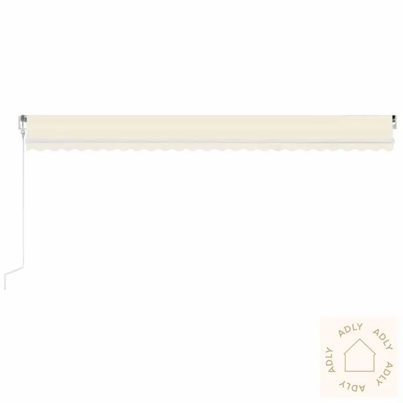 Automatisk Markise Med Vindsensor Og Led 600X300 Cm Kremhvit
