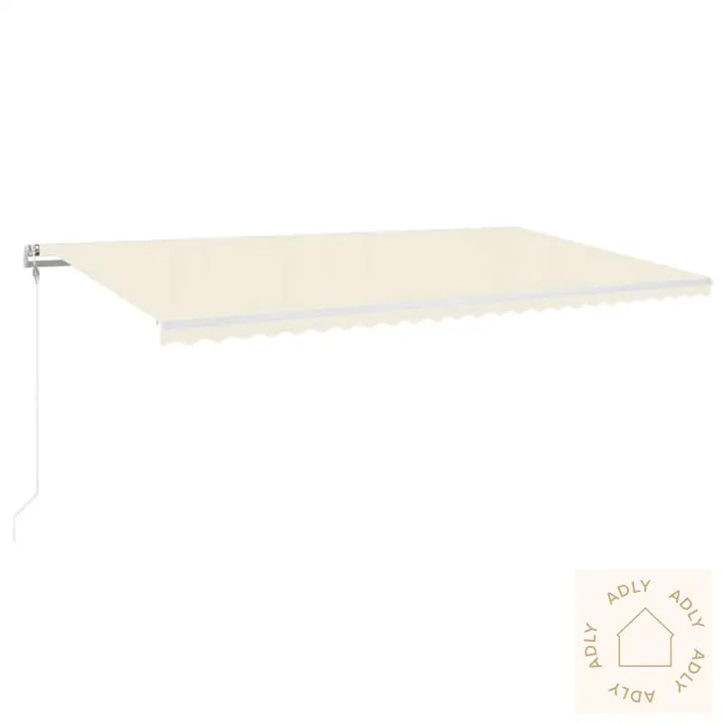 Automatisk Markise Med Vindsensor Og Led 600X300 Cm Kremhvit