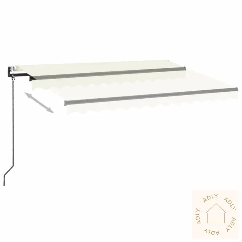 Automatisk Uttrekkbar Markise 350X250 Cm Kremhvit