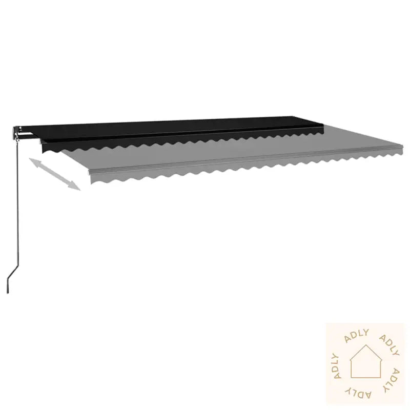 Automatisk Markise Med Vindsensor Og Led 600X350 Cm Antrasitt
