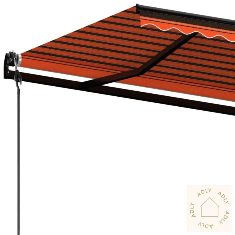 Automatisk Uttrekkbar Markise 600X350 Cm Oransje Og Brun