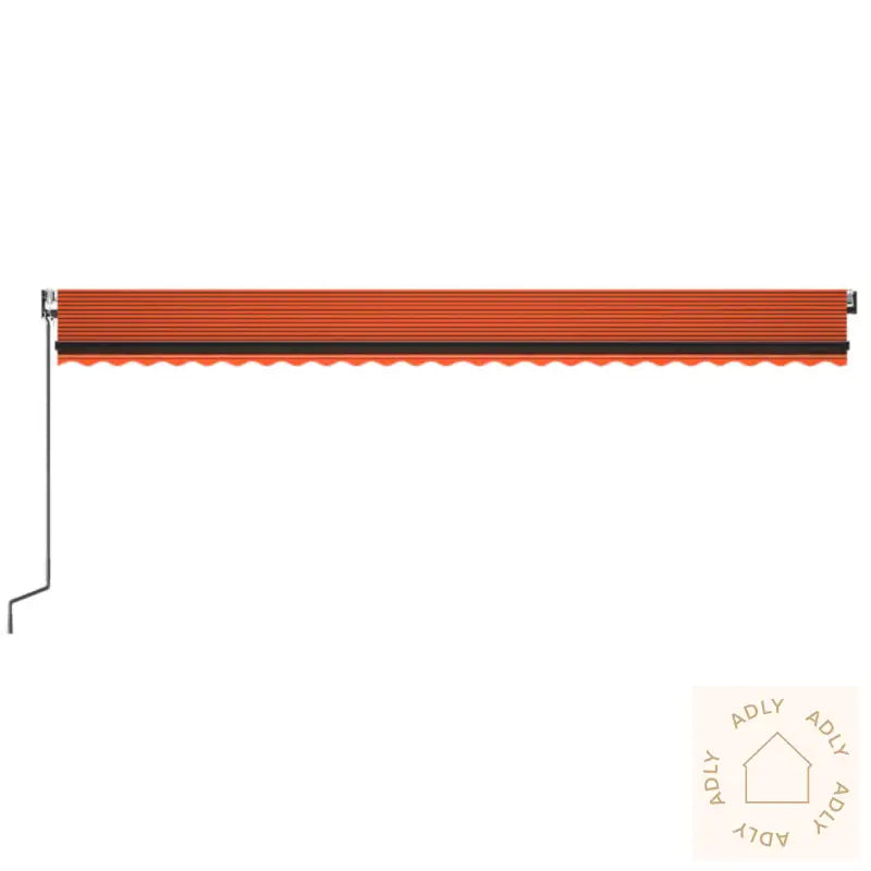 Automatisk Uttrekkbar Markise 600X350 Cm Oransje Og Brun