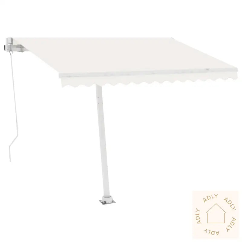 Frittstående Automatisk Markise 300X250 Cm Kremhvit