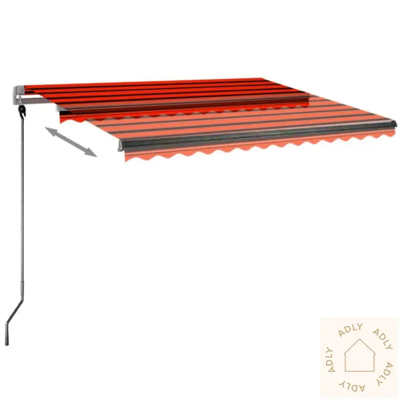 Frittstående Automatisk Markise 350X250 Cm Oransje/Brun