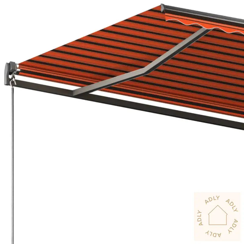 Frittstående Automatisk Markise 350X250 Cm Oransje/Brun