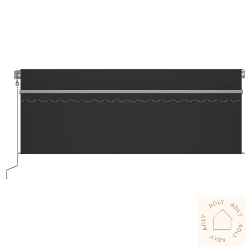 Automatisk Uttrekkbar Markise Med Rullegardin 4,5X3 M Antrasitt