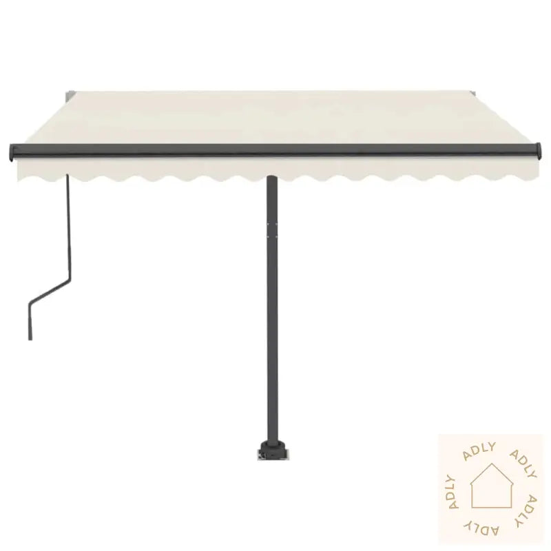 Automatisk Markise Med Led Og Vindsensor 300X250 Cm Kremhvit