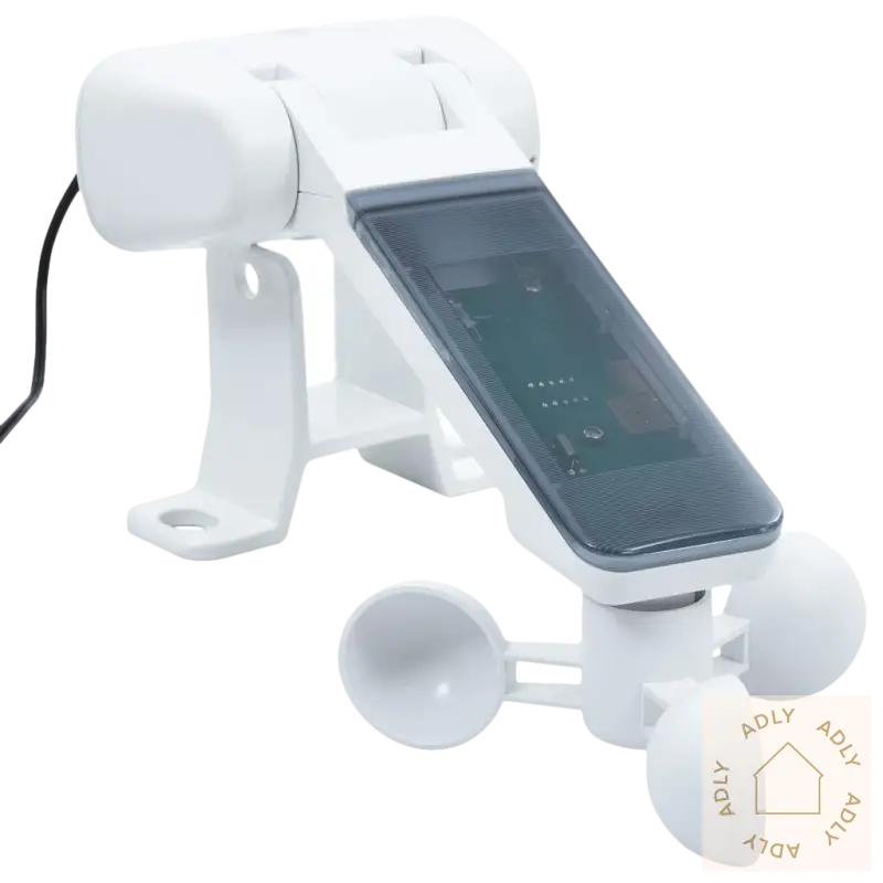 White weather station anemometer for uttrekkbare markisen med lett aluminiumsramme