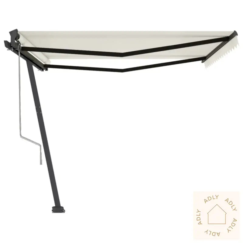 Frittstående Automatisk Markise 450X350 Cm Kremhvit
