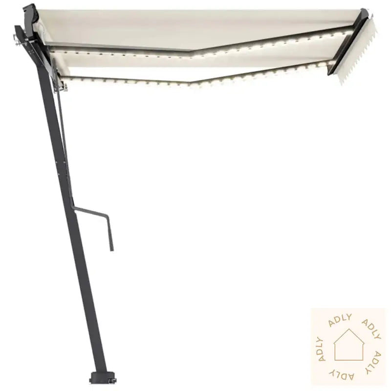 Automatisk Markise Med Led Og Vindsensor 300X250 Cm Kremhvit