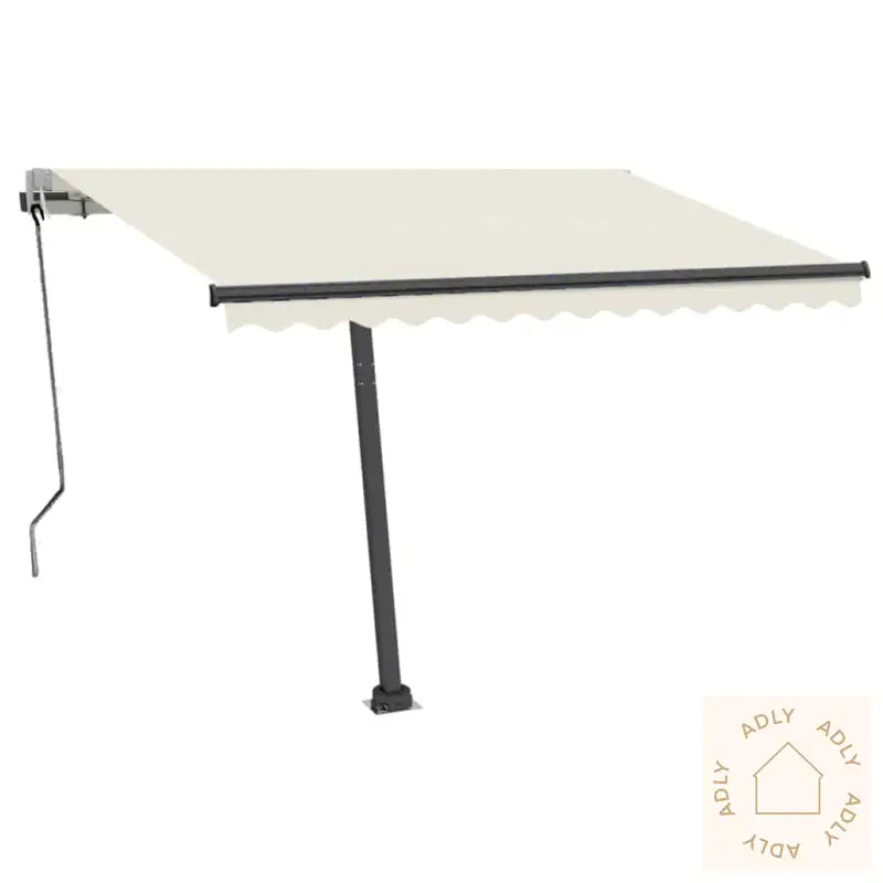 Automatisk Markise Med Led Og Vindsensor 300X250 Cm Kremhvit