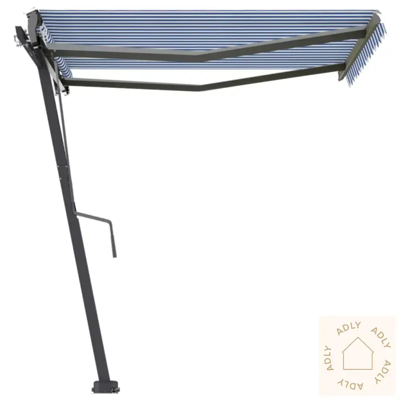 Frittstående Automatisk Markise 300X250 Cm Blå Og Hvit