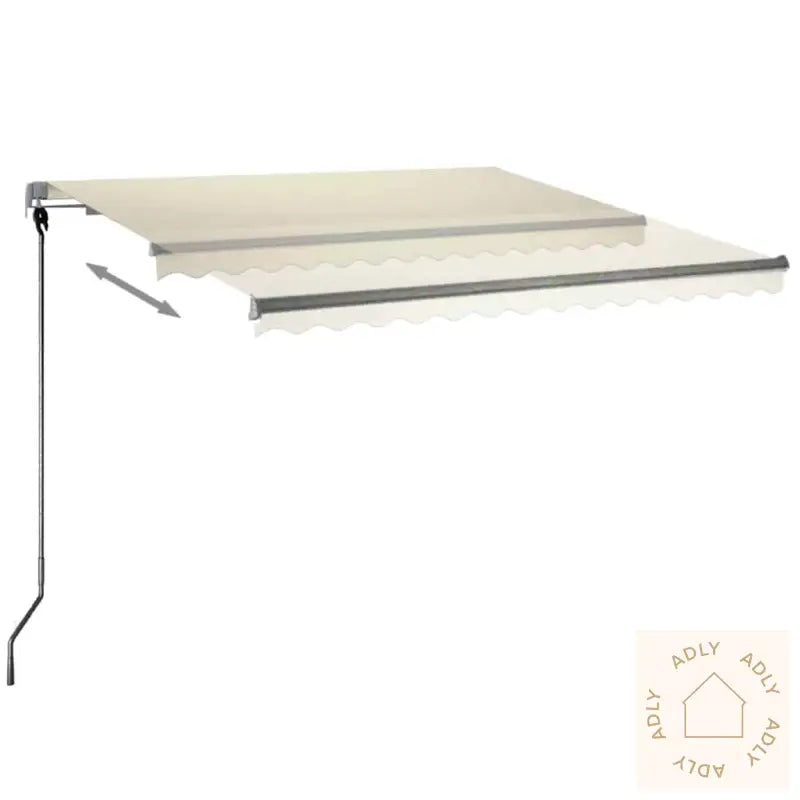 Automatisk Markise Med Led Og Vindsensor 300X250 Cm Kremhvit