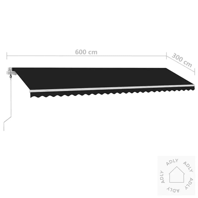 Frittstående Automatisk Markise 600X300 Cm Antrasitt