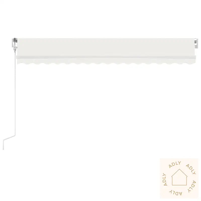 Automatisk Markise Med Vindsensor Og Led 400X350 Cm Kremhvit