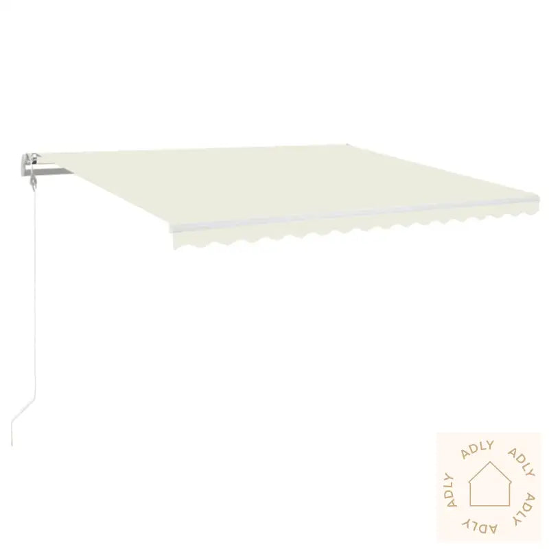 Automatisk Markise Med Vindsensor Og Led 400X350 Cm Kremhvit