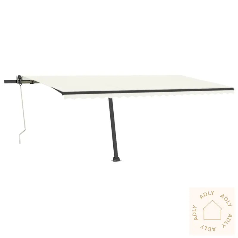 Automatisk Markise Med Vindsensor Og Led 500X350 Cm Kremhvit