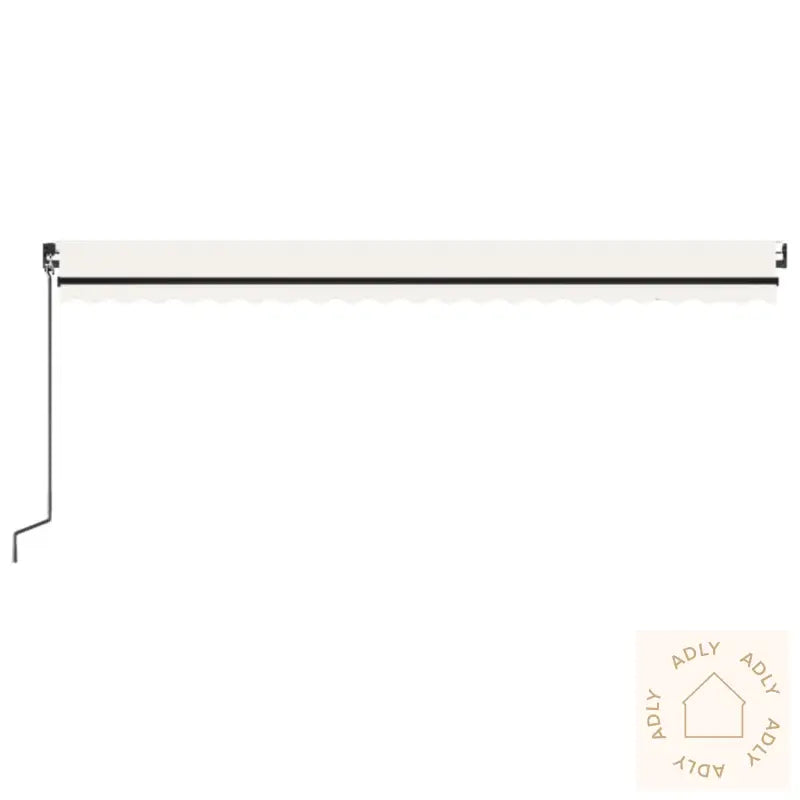 Automatisk Markise Med Vindsensor Og Led 500X350 Cm Kremhvit