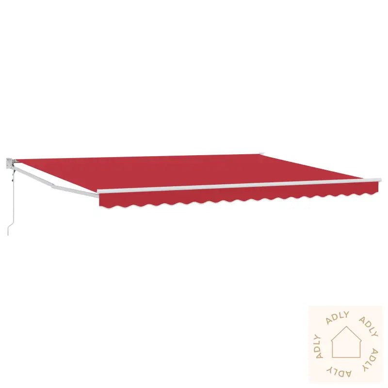 Automatisk Uttrekkbar Markise Rød 450X300 Cm