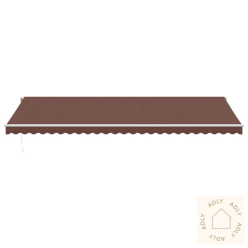 Automatisk Uttrekkbar Markise Med Led Brun 600X300 Cm