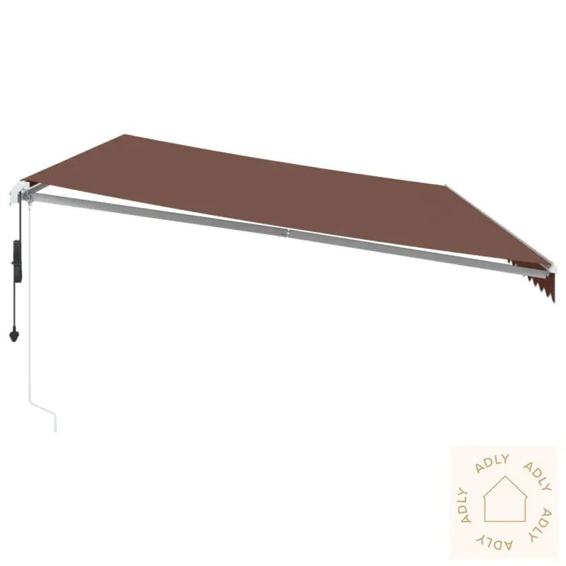 Automatisk Uttrekkbar Markise Med Led Brun 600X300 Cm