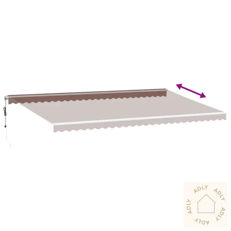 Automatisk Uttrekkbar Markise Med Led Brun 600X300 Cm