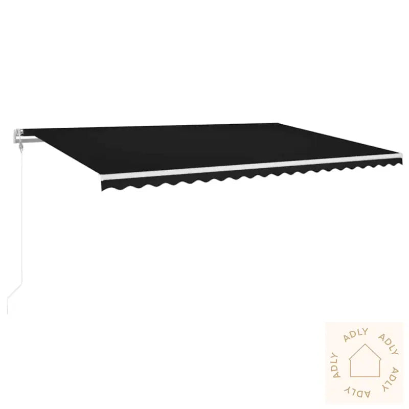 Automatisk Markise Med Vindsensor Og Led 500X300 Cm Antrasitt