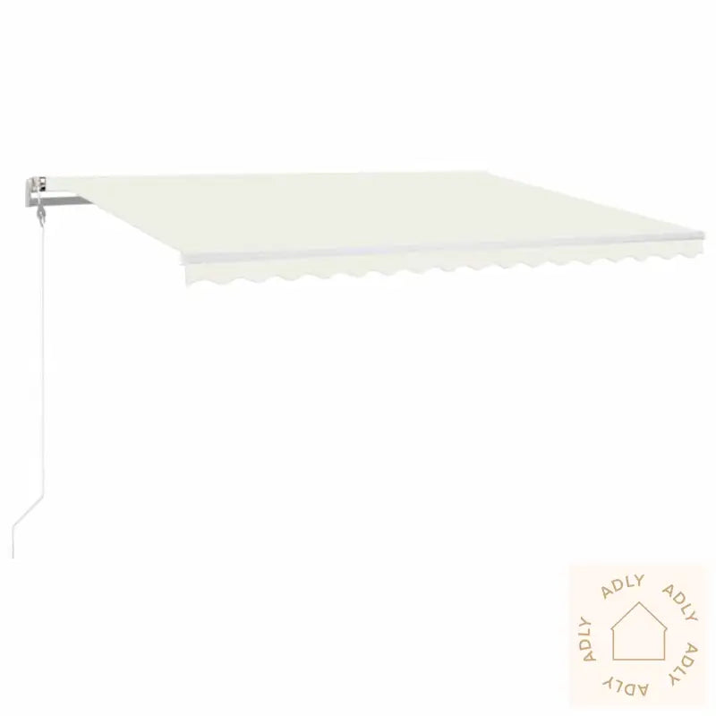 Automatisk Markise Med Vindsensor Og Led 400X300 Cm Kremhvit