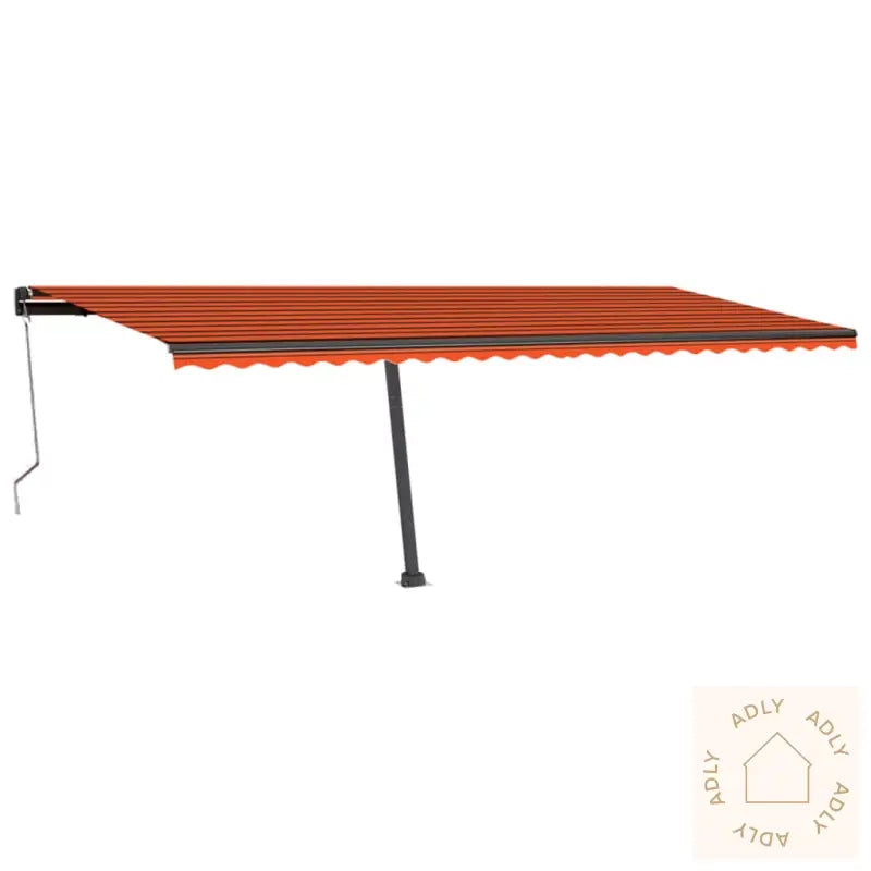 Frittstående Automatisk Markise 600X300 Cm Oransje/Brun